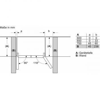 Siemens KF96NAXEA iQ300 Stand Kühl-Gefrierkombination, 91cm breit, 605L, NoFrost, French-Door, Home Connect, antifingerprint blackSteel