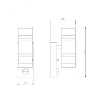 DEKO-LIGHT Zilly II Up and Down Motion Wandaufbauleuchte, 2xmax. 35 W, 220-240 V/AC, 50 / 60 Hz, silber (731011)