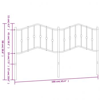 Kopfteil Metall Weiß 160 cm