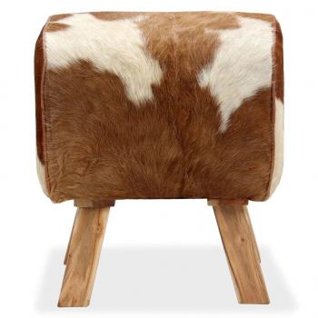 Hocker Echtes Ziegenleder 40 x 30 x 45 cm  