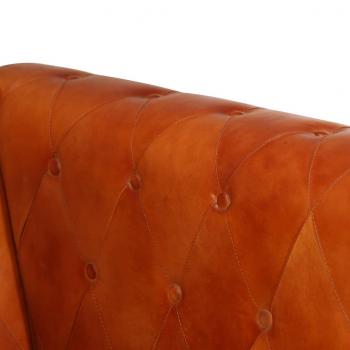 Chesterfield-Sessel Hellbraun Echtleder