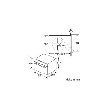 Siemens VB578D0S0 iQ500 EEK: A+ Einbaubackofen, 90 cm breit, 112l, activeClean, Schnellaufheizung, lightControl, Edelstahl