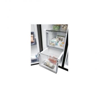 Haier HSW79F18DIPT Stand Side-by-Side Kombination, 90,5 cm breit, 601 L, NoFrost, Wasser-/und Eisspender, Wassertank, Urlaubsfunktion, Schnellkühlen, Schnellgefrieren, Slate black