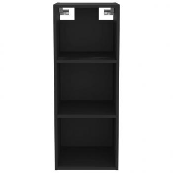 Wandschrank Schwarz 34,5x32,5x90 cm Holzwerkstoff