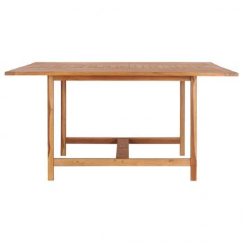 Gartentisch 150x150x76 cm Massivholz Teak