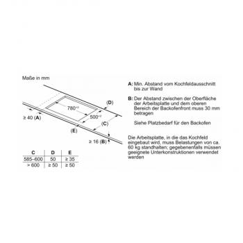 Siemens EH845HFB1E iQ300 Autarkes Induktionskochfeld, Glaskeramik, 80 cm breit, 17 Leistungsstufen, powerBoost, quickStart, Edelstahlrahmen, schwarz