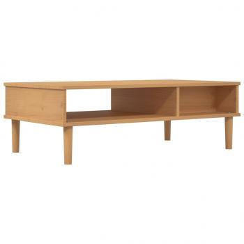 Couchtisch SENJA Rattan-Optik Braun 100x55x33 cm Kiefernholz