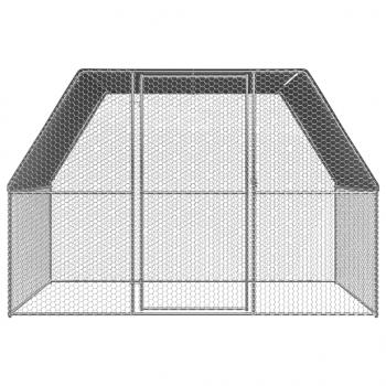 Outdoor-Hühnerkäfig 3x2x2 m Verzinkter Stahl