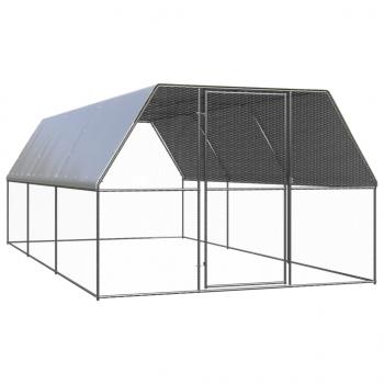 ARDEBO.de - Outdoor-Hühnerkäfig 3x6x2 m Verzinkter Stahl