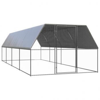 ARDEBO.de - Outdoor-Hühnerkäfig 3x8x2 m Verzinkter Stahl