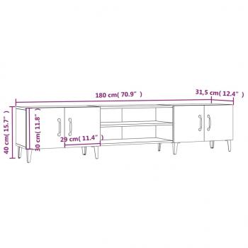 TV-Schrank Sonoma-Eiche 180x31,5x40 cm Holzwerkstoff