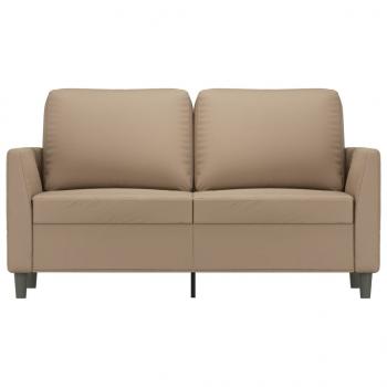 2-Sitzer-Sofa Cappuccino-Braun 120 cm Kunstleder