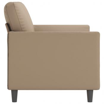 2-Sitzer-Sofa Cappuccino-Braun 120 cm Kunstleder