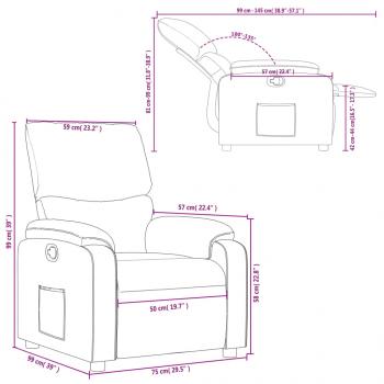 Relaxsessel Dunkelbraun Stoff