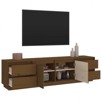 TV-Schrank Honigbraun 176x37x47,5 cm Massivholz Kiefer