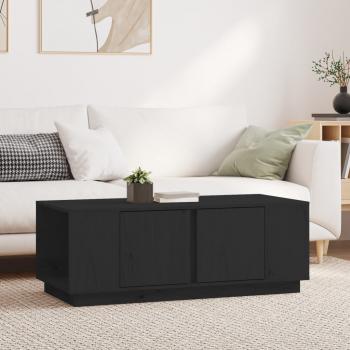 ARDEBO.de - Couchtisch Schwarz 110x50x40 cm Massivholz Kiefer