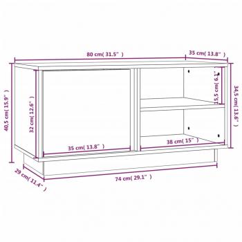 TV-Schrank Honigbraun 80x35x40,5 cm Massivholz Kiefer