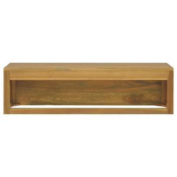 Wand-Badschrank 110x45x30 cm Teak Massivholz