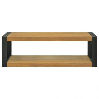 Wand-Badregal 110x45x35 cm Massivholz Teak