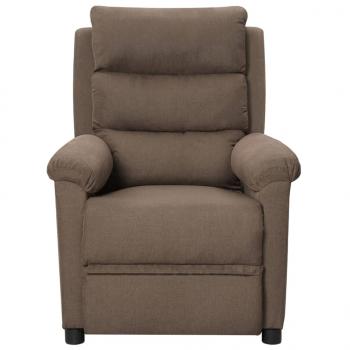 Massagesessel Taupe Stoff