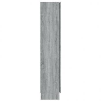 Vitrinenschrank Grau Sonoma 82,5x30,5x150 cm Holzwerkstoff