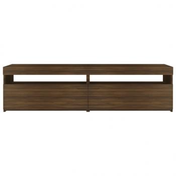 TV-Schrank mit LED-Leuchten 2Stk. Braun Eichen-Optik 75x35x40cm