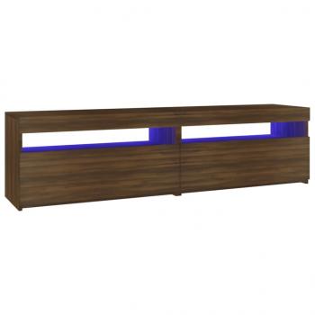 TV-Schrank mit LED-Leuchten 2Stk. Braun Eichen-Optik 75x35x40cm