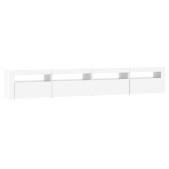 TV-Schrank mit LED-Leuchten Weiß 240x35x40 cm