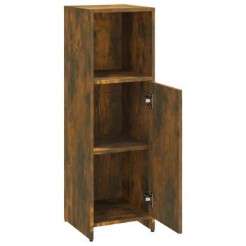 Badschrank Räuchereiche 30x30x95 cm Holzwerkstoff