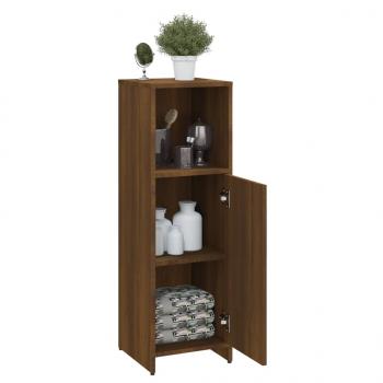 Badschrank Braun Eichen-Optik 30x30x95 cm Holzwerkstoff