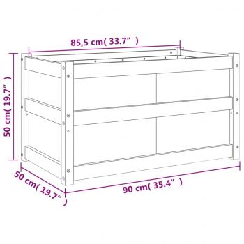 Pflanzkübel 2 Stk. Weiß Massivholz Kiefer