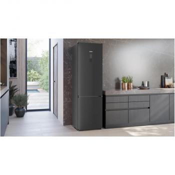 Siemens KG39NXXCF iQ300 Stand Kühl-Gefrierkombination, 60 cm breit, 363 L, ecoMode, Touch-Bedienung, noFrost, BlackSteel