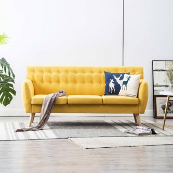 ARDEBO.de - 3-Sitzer-Sofa Stoff 172x70x82 cm Gelb