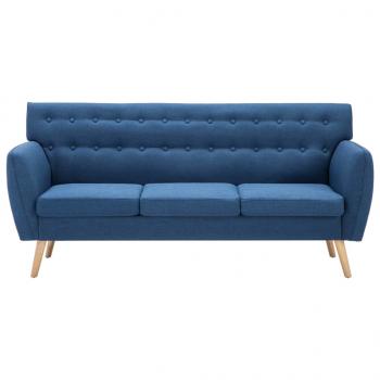 3-Sitzer-Sofa Stoff 172x70x82 cm Blau