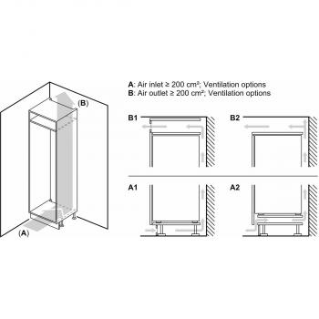 Neff GI7813CE0 N70 Einbau-Gefrierschrank, Nischenhöhe: 178 cm, 212 L, No Frost, Festtürtechnik, Vario Zone, Soft Close