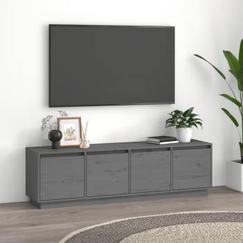 ARDEBO.de - TV-Schrank Grau 156x37x45 cm Massivholz Kiefer