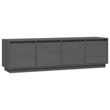 TV-Schrank Grau 156x37x45 cm Massivholz Kiefer