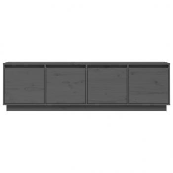 TV-Schrank Grau 156x37x45 cm Massivholz Kiefer