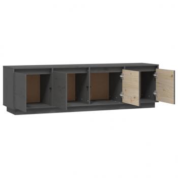 TV-Schrank Grau 156x37x45 cm Massivholz Kiefer