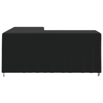 Gartensofa-Abdeckung L-Form Schwarz 215x215x80 cm 420D Oxford