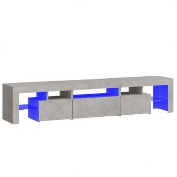 TV-Schrank mit LED-Leuchten Betongrau 200x36,5x40 cm