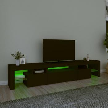 TV-Schrank mit LED-Leuchten Schwarz 215x36,5x40 cm