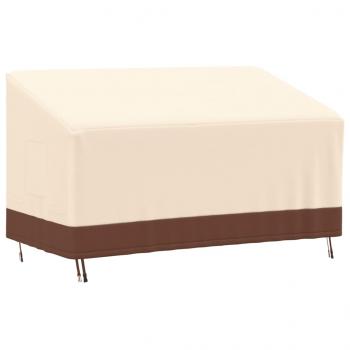 ARDEBO.de - Abdeckung für 3-Sitzer-Bank Beige 159x84x56/81 cm 600D Oxford