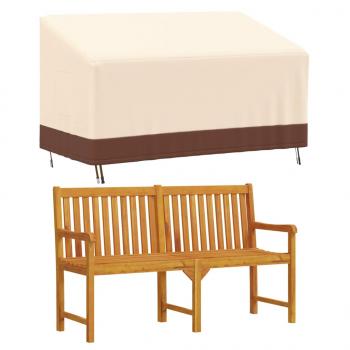 Abdeckung für 3-Sitzer-Bank Beige 159x84x56/81 cm 600D Oxford