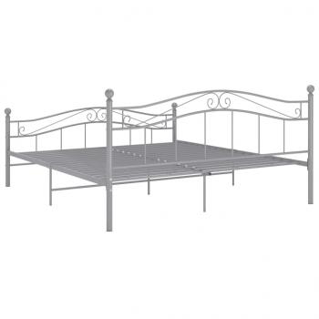 Bett Grau Metall 160x200 cm