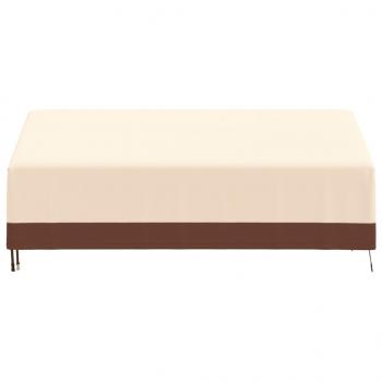 Abdeckung für 3-Sitzer-Bank Beige 204x86x48/73 cm 600D Oxford