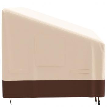 Abdeckung für 3-Sitzer-Bank Beige 204x86x48/73 cm 600D Oxford