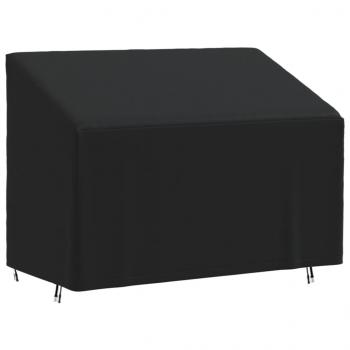 ARDEBO.de - Abdeckung für 2-Sitzer-Bank Schwarz 134x70x65/94 cm 420D Oxford