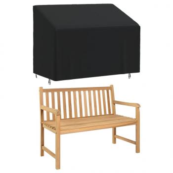 Abdeckung für 2-Sitzer-Bank Schwarz 134x70x65/94 cm 420D Oxford