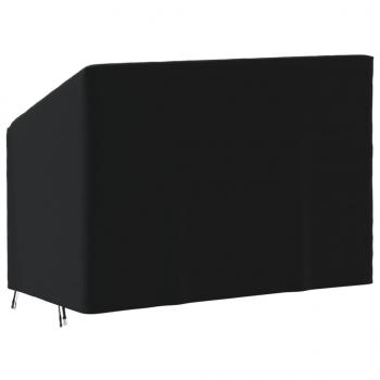 Abdeckung für 2-Sitzer-Bank Schwarz 134x70x65/94 cm 420D Oxford